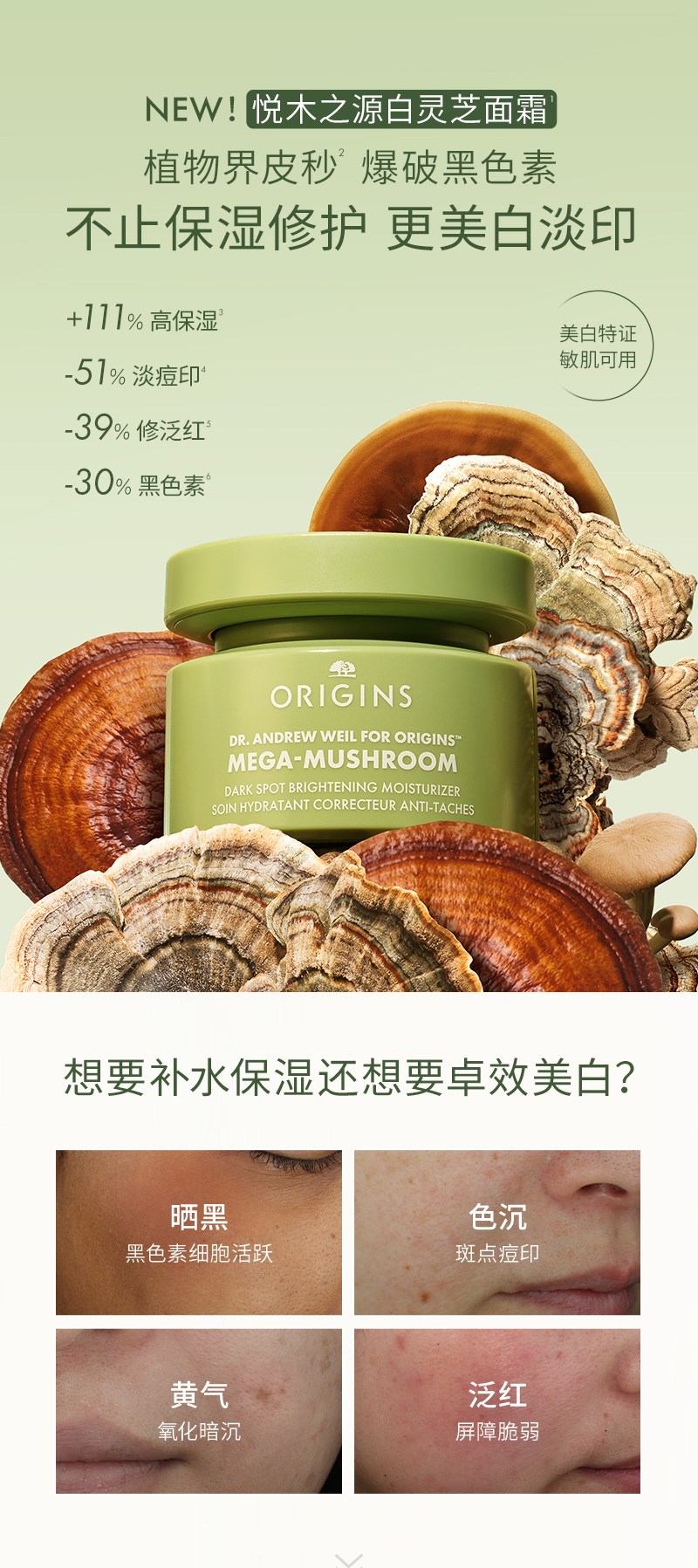 悦木之源白灵芝面霜