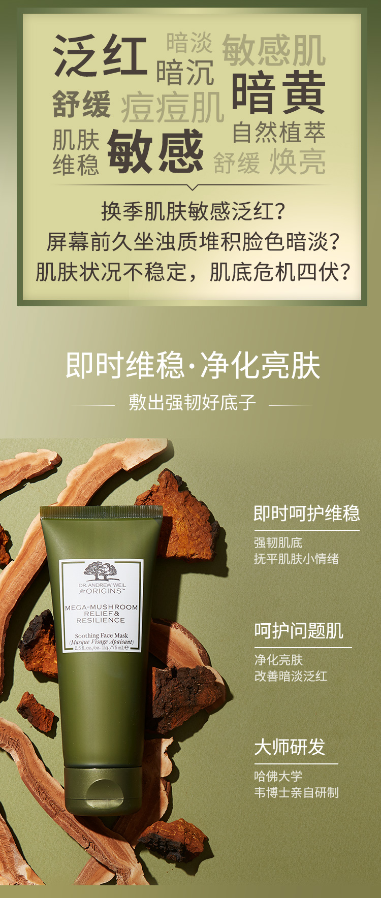 悦木之源灵芝焕能好底子精华面膜